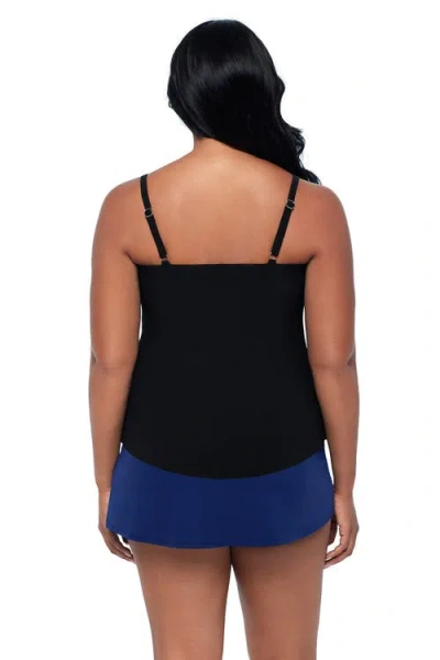 Trimshaper Hank Handkerchief Tankini Swimsuit Top In Blue