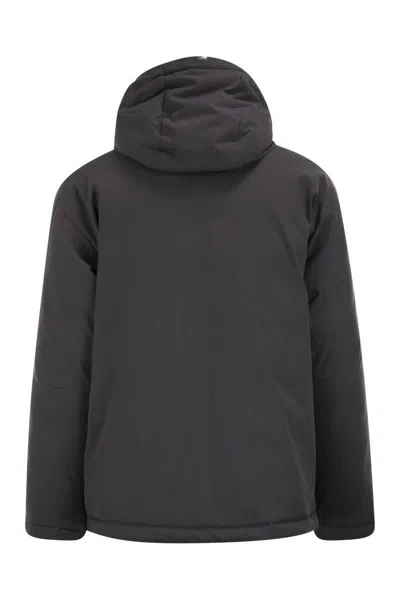 Herno Long-sleeved Down Jacket In Black