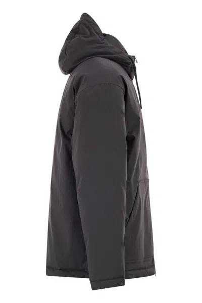 Herno Long-sleeved Down Jacket In Black