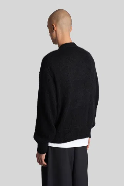 Studio Nicholson Trey Sn-1498 Cardigan In Black Polyamide In Black