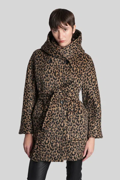 Tagliatore Leopard Printed Jilly Coat In Brown
