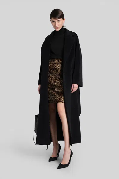 Tagliatore Nell Skirt In Animalier Cotton In Brown