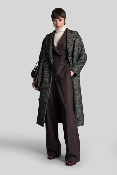 Tagliatore Wool-blend Double-breasted Blazer In Brown