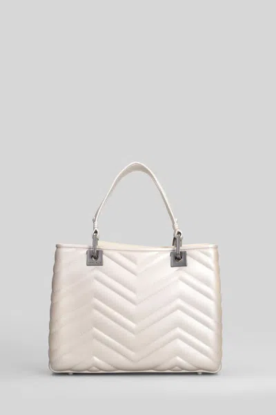 Marc Ellis Small Flat Krissy Quilted Tote Bag In White
