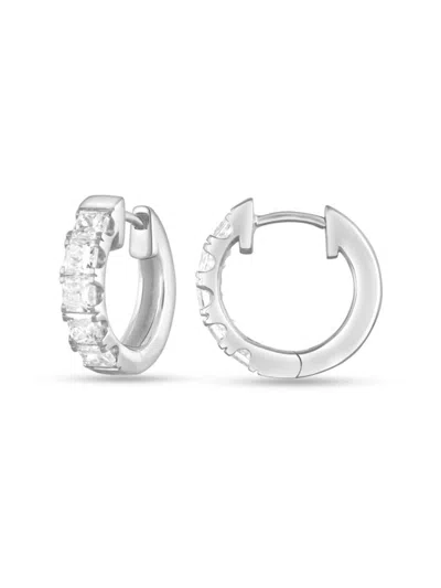 Saks Fifth Avenue Women's 14k White Gold & 1.5 Tcw Lab-grown Diamond Huggie Earrings In Gold