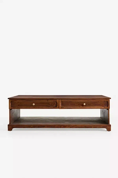 Anthropologie Whitney Wood Coffee Table In Brown