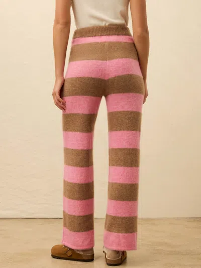 Faherty Apres Alpaca Wool Blend Pants Pink Spritz In Multi