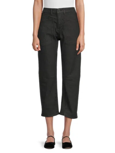 Bcbgeneration Women's Barrel-leg Seam Detail Jeans In Black