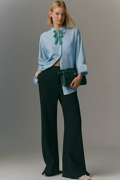 Maeve Flat-front Trousers Pants In Green