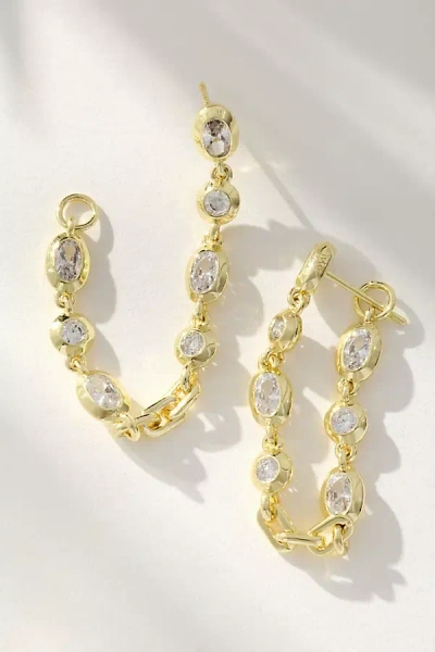 Melinda Maria She's A Boss Soft Hoop Earrings In Gold