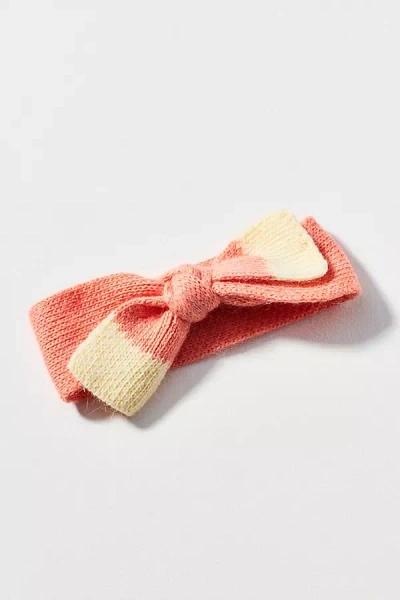 By Anthropologie Cozy Knotted Knit Headband In Pink