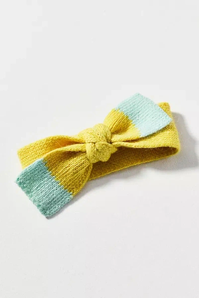 By Anthropologie Cozy Knotted Knit Headband In Yellow