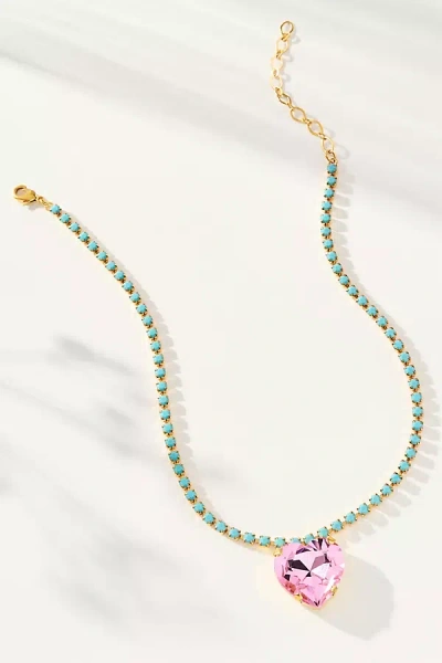 The Pink Reef Ocean Necklace In Pink