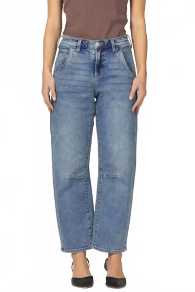 Dear John Denim Lasso High Rise Clean Hem Jeans In Waikiki In Blue