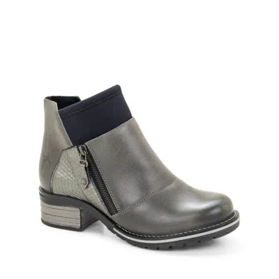 Dromedaris Women's Kihana Metallic Ankle Boot In Slate In Gray