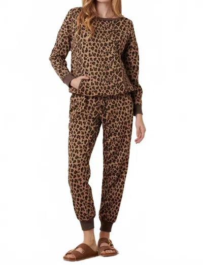 Mittoshop Leopard Pullover Sweater In Brown In Brown