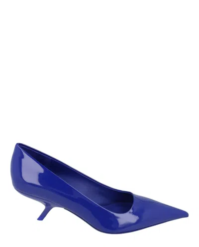 Ferragamo Eva 55 Patent Leather Pumps In Blue