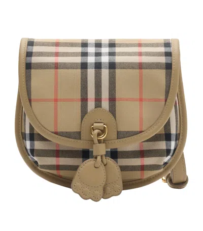 Burberry Canvas Check Crossbody Bag In Multi