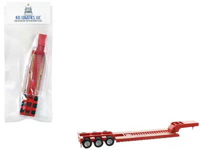 Ho Logistics Replicas Low Boy Flatbed Trailer Red 1/87 (ho) Plastic Model Car By Ho Logistics