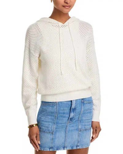 Six/fifty Callie Crochet Hoodie In White In White