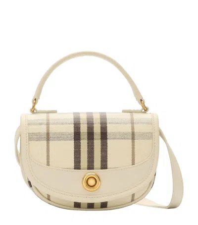 Burberry Mini Check Highlands Cross-body Bag​ In Sand