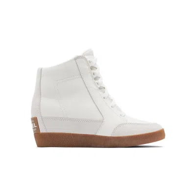 Sorel Women's Out N About Lace Wedge Ankle Boot In Sea Salt/gum In Multi