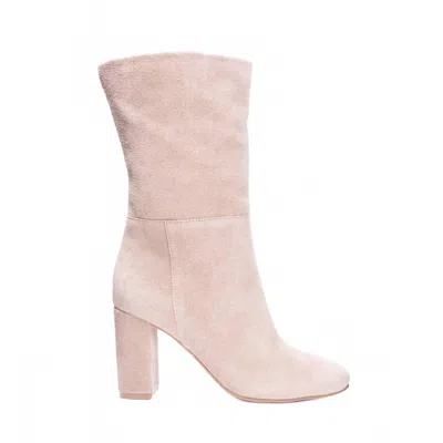 Chinese Laundry Women's Keep It Up Suede Boots In Taupe In Pink