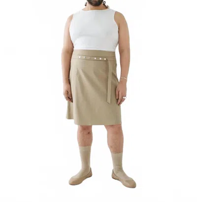 T.w.i.n. That’s What I Need Grommet Mini Skirt In Khaki In Multi