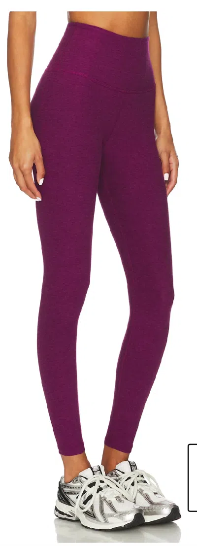 Beyond Yoga Caught In The Midi Legging In Aubergine-beet In Purple