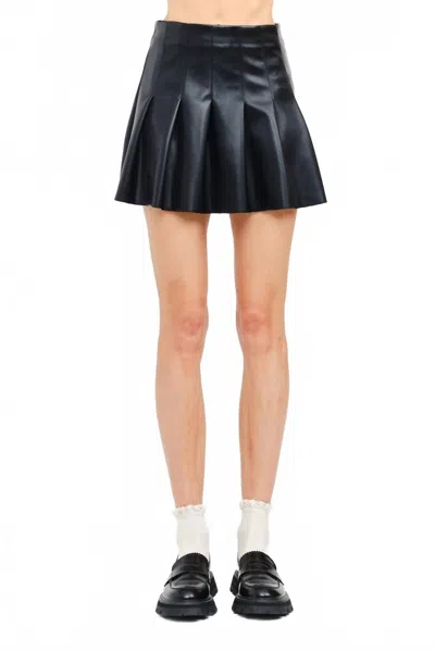 Sofie The Label Iconic Pleated Skirt In Black In Black