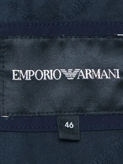 Pre-owned Emporio Armani Zip-up Hooded Jacket In Blue