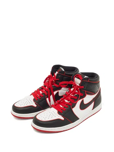 Pre-owned Jordan Bloodline  1s Leather Sneakers In Black