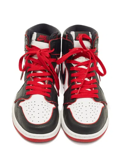 Pre-owned Jordan Bloodline  1s Leather Sneakers In Black