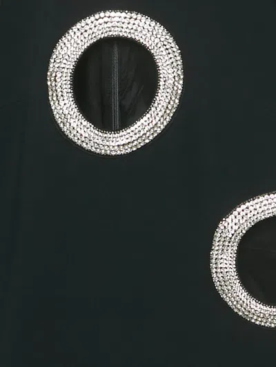 Pre-owned David Koma Cut-out Embellishment Mini Dress In Black