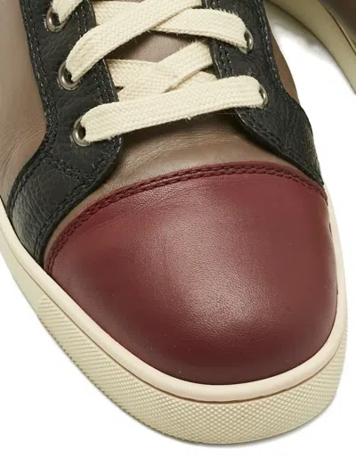 Pre-owned Christian Louboutin Fun Louis Junior High-top Sneakers In Brown