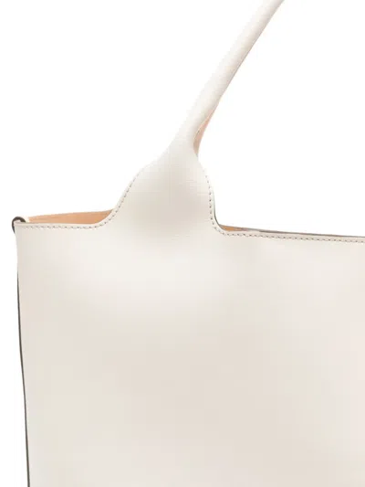Tod's Medium-small Leather Tote Bag In Neutral