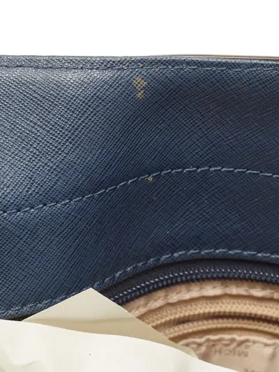 Pre-owned Michael Kors Jet Set Leather Tote Bag In Blue