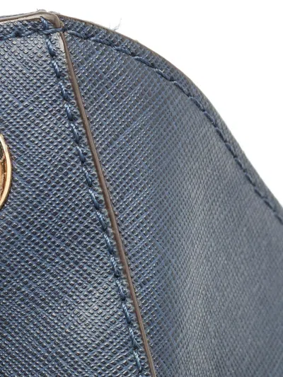 Pre-owned Michael Kors Jet Set Leather Tote Bag In Blue