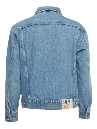 Pre-owned Sandro Cotton Denim Jacket In Blue