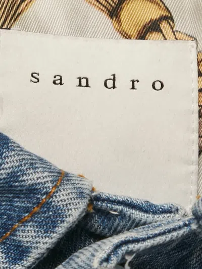 Pre-owned Sandro Cotton Denim Jacket In Blue