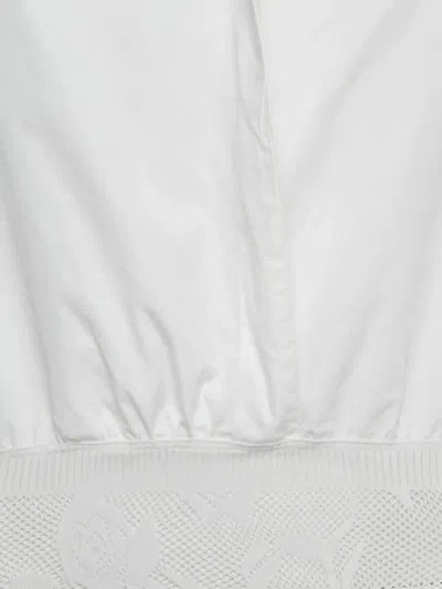 Pre-owned Alaïa Hooded Wrap Cotton Bodysuit In White