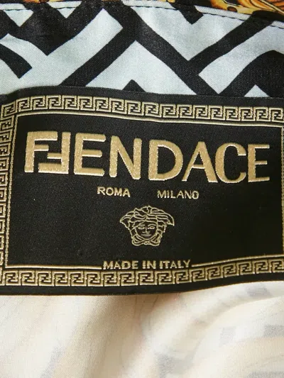 Pre-owned Fendi Monogram-print Shirt In Yellow