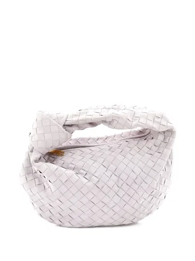 Pre-owned Bottega Veneta Bv Jodie Intrecciato Suede Teen Hobo Bag In Purple