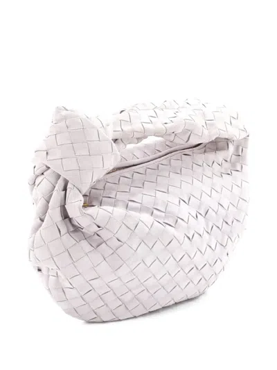 Pre-owned Bottega Veneta Bv Jodie Intrecciato Suede Teen Hobo Bag In Purple