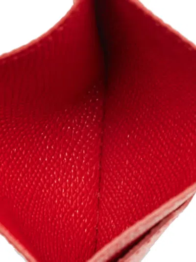 Pre-owned Dolce & Gabbana Calf Leather Chain Clutch In Blue