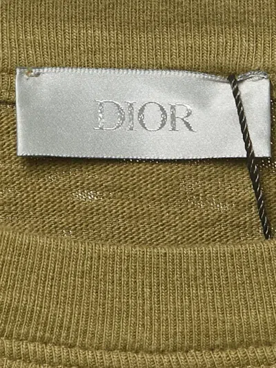 Pre-owned Dior X Denim Tears Floral-logo T-shirt In Green