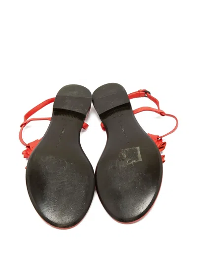 Pre-owned Bottega Veneta Leather Sandals In Red