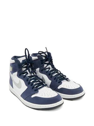 Pre-owned Jordan Air  1 Suede Leather Sneakers In Blue