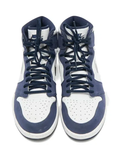 Pre-owned Jordan Air  1 Suede Leather Sneakers In Blue