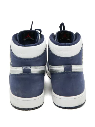 Pre-owned Jordan Air  1 Suede Leather Sneakers In Blue